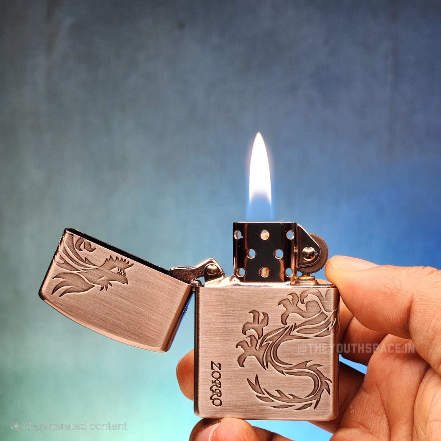 ZORRO ULTIMATE JUSTICE BRASS DRAGON LIGHTER 23HK