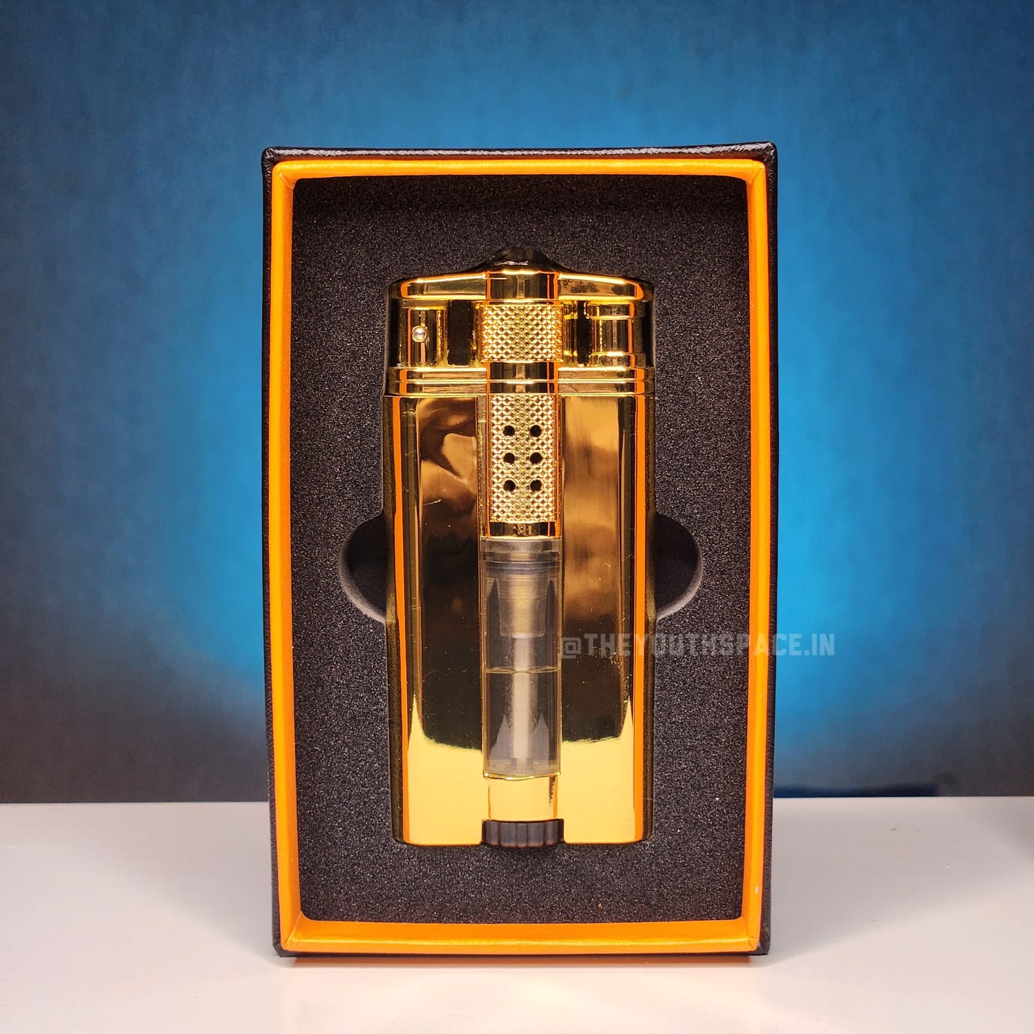 Heavy Block Burner Jet Flame Lighter (Metallic)