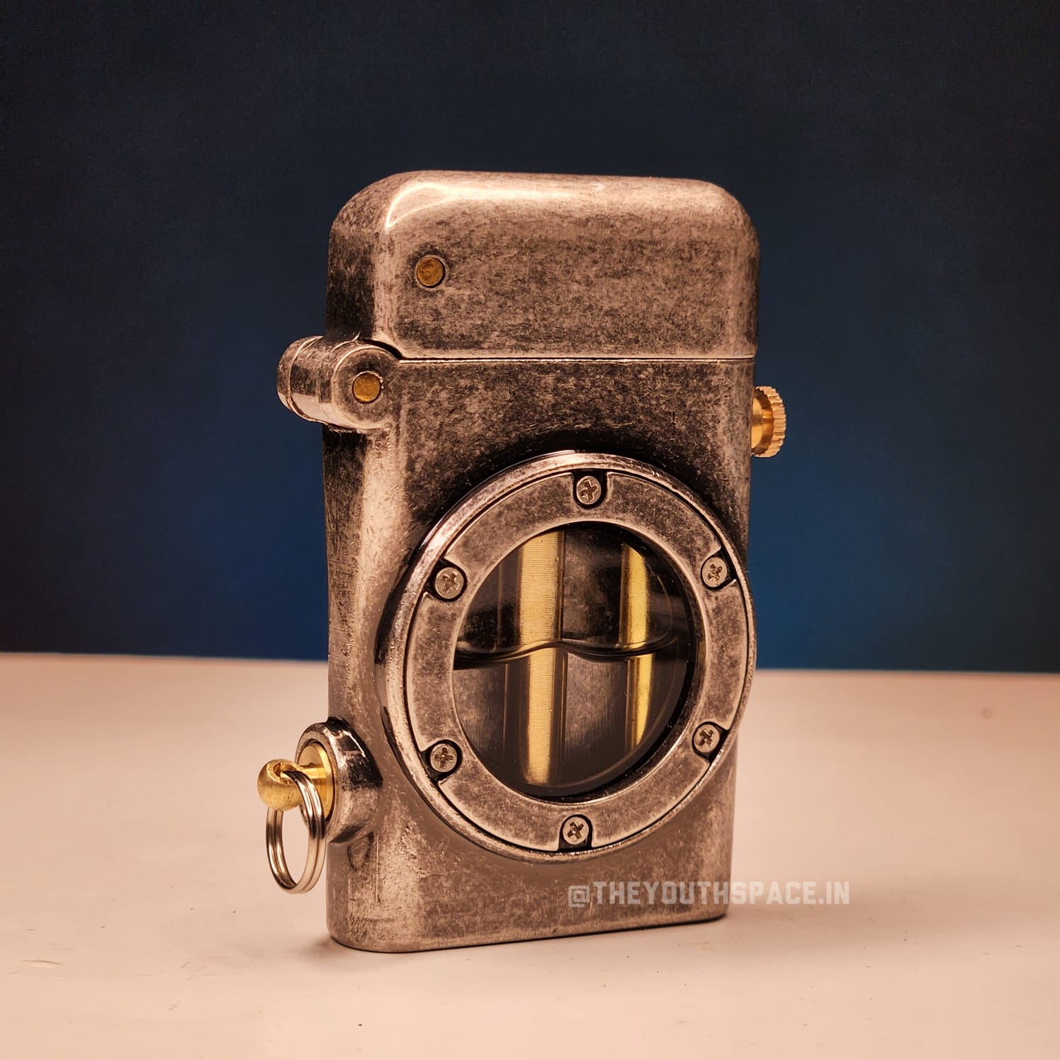 Premium Golden Mechanical Visible Fuel Tank Lighter