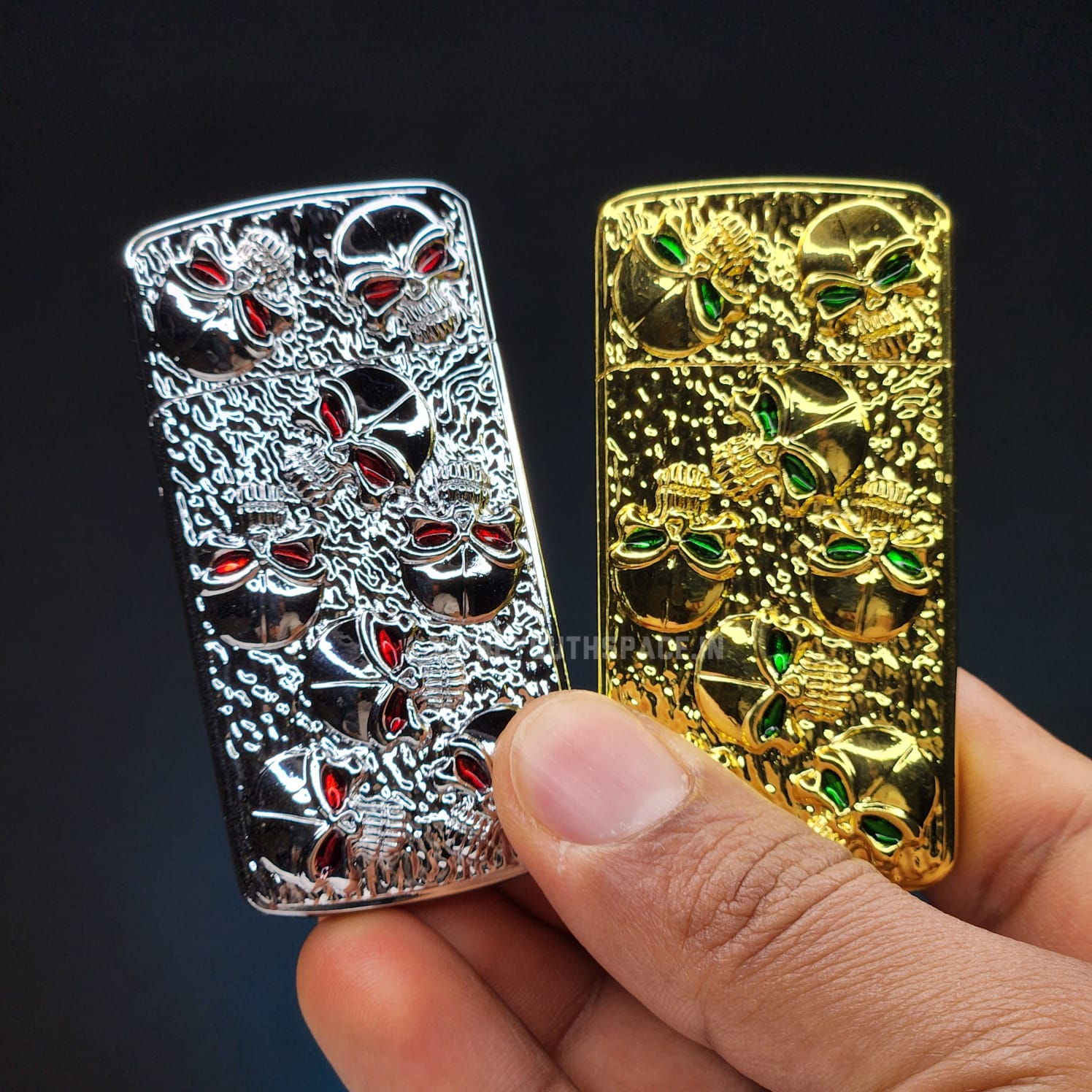 Jet Ignition Skull jet lighter (Metallic)