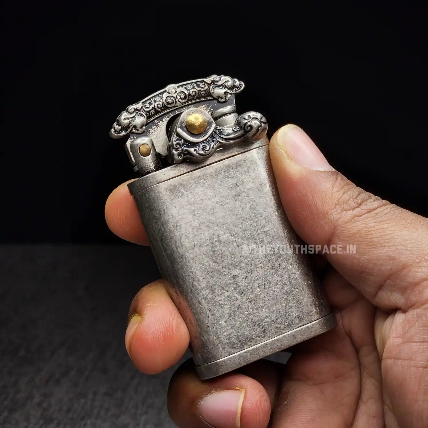 Antique Ornate Rocker Arm Kerosene Lighter