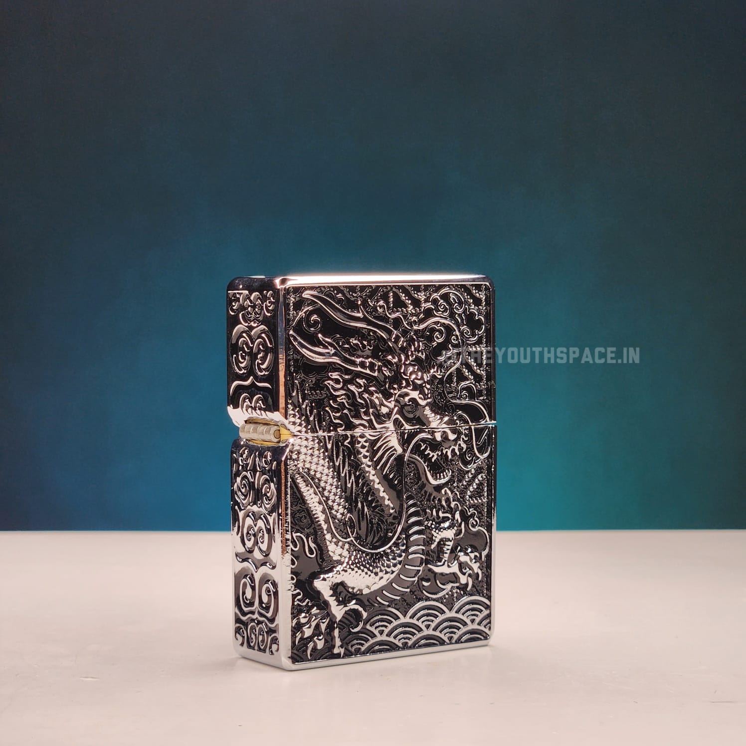 Zorro Ultimate Justice Brass Antique Dragon Embossed Lighter