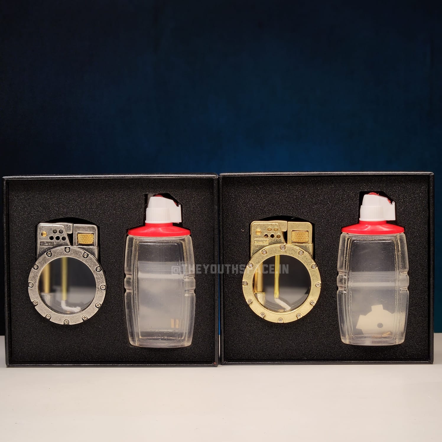 Retro Kerosene Visible Tank Lighter(Metallic)