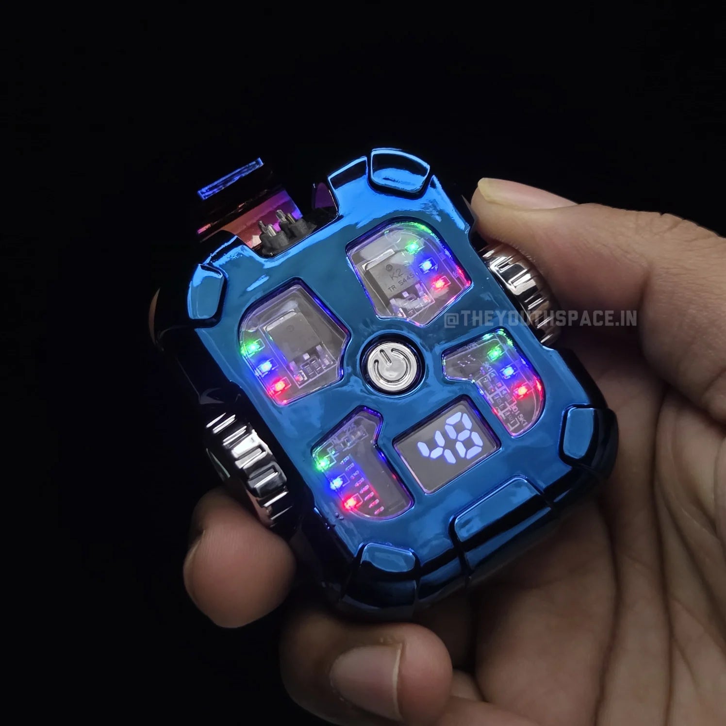 Double Arc Gyro Spinning Led USB rechargeable Lighter