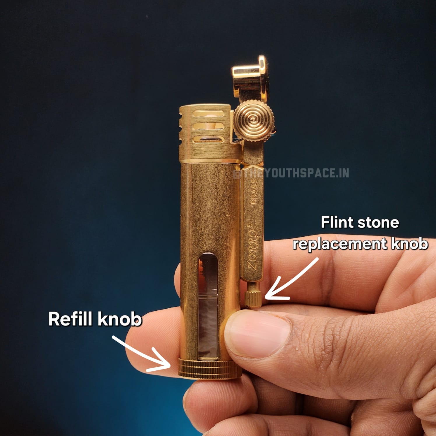 Zorro Siphon 556 Brass Retro Kerosene Lighter