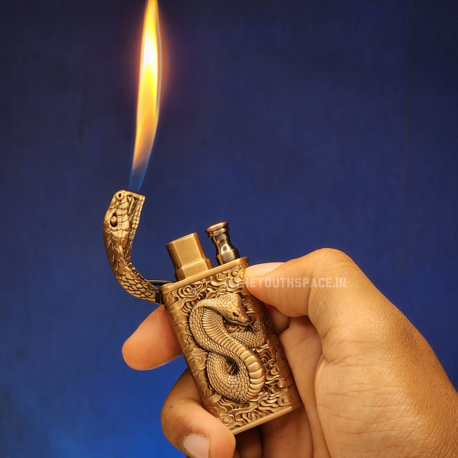 King Cobra Dual Flame Mode Lighter (Metallic)