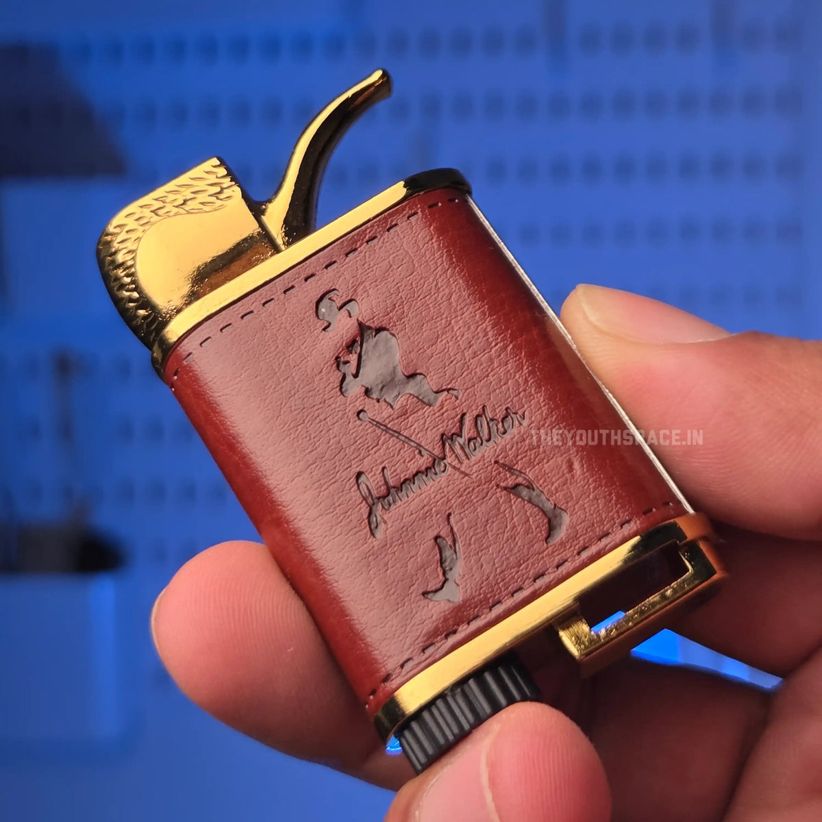 Vintage Styled Jet Flame Lighter (Metallic)