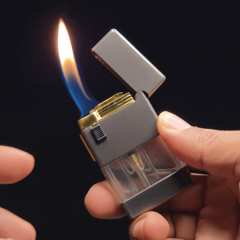 Dual Flame Mode Sleek Lighter (Metallic)