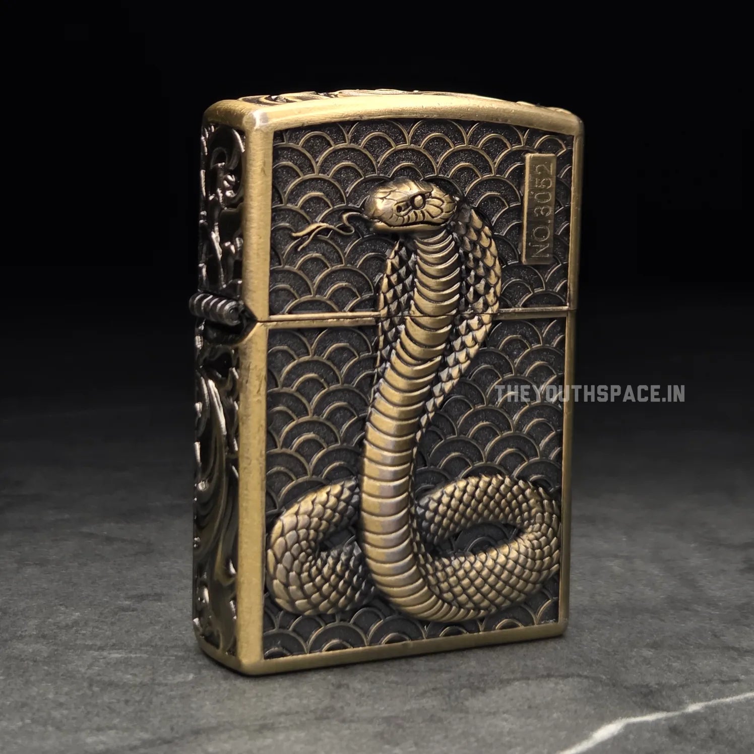 Zorro Ultimate Justice Brass 3D Carved Heavy Armor Serpent Lighter