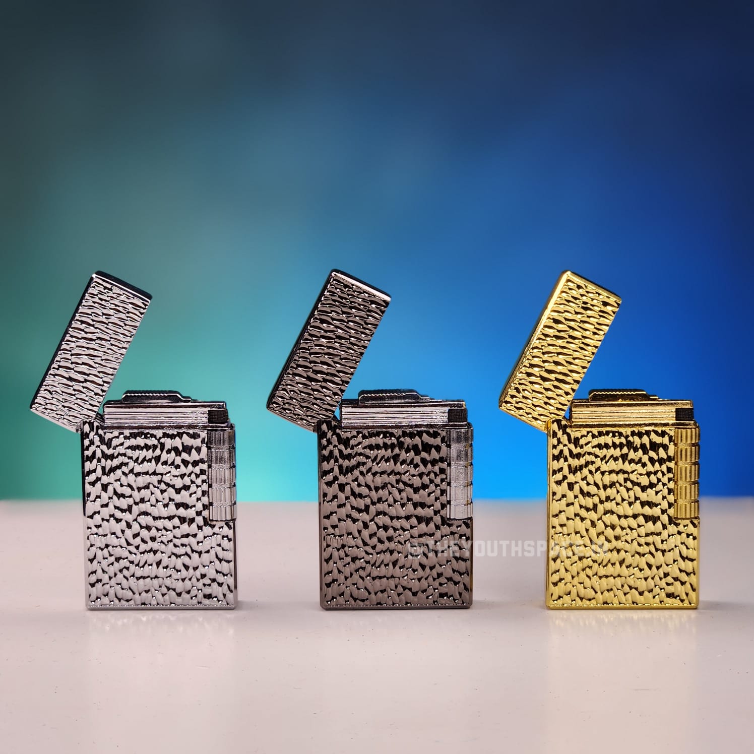 Classic Sleek Flint Wheel Lighter (Metallic) Model 2