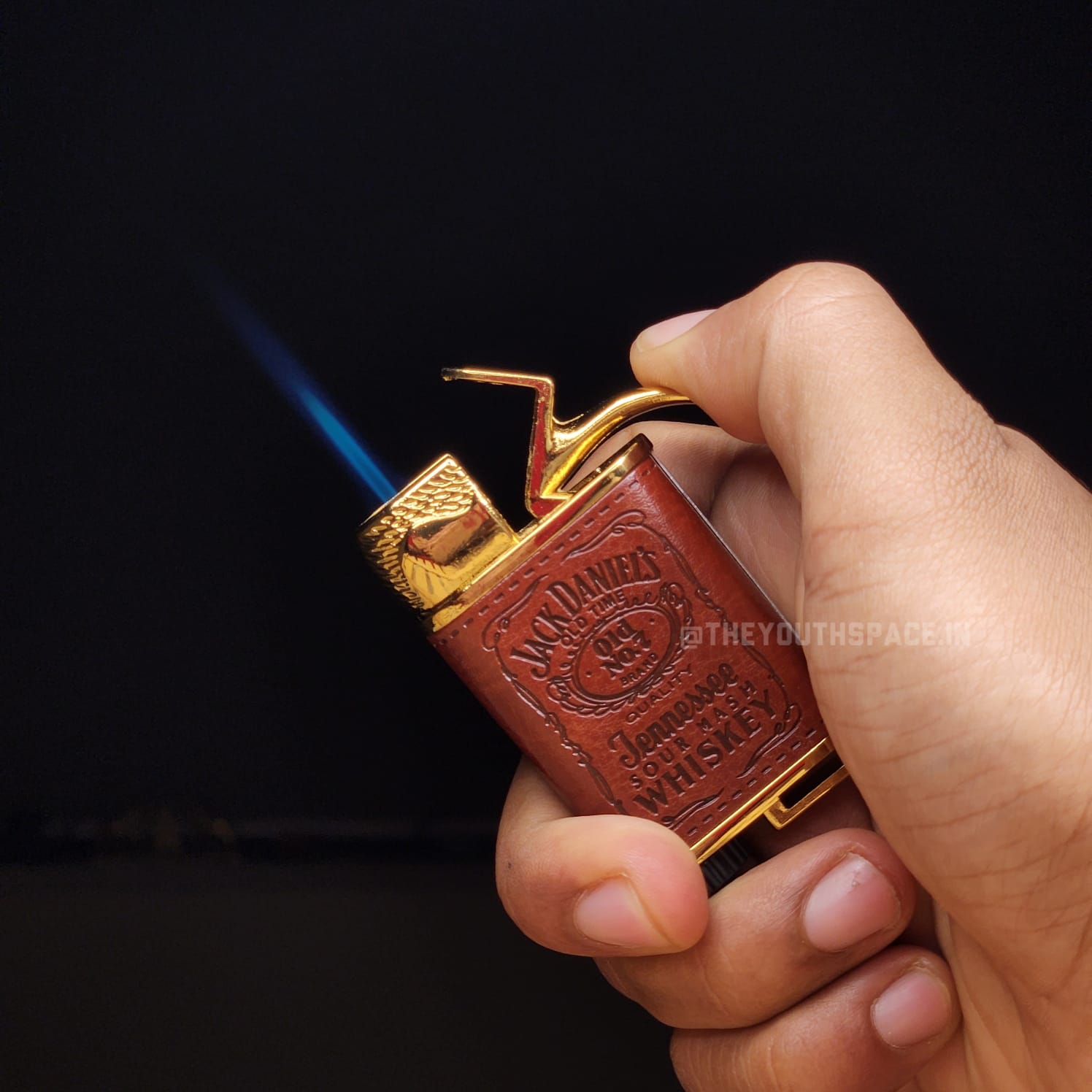 Cigar Styled Jet Flame Lighter (Metallic)