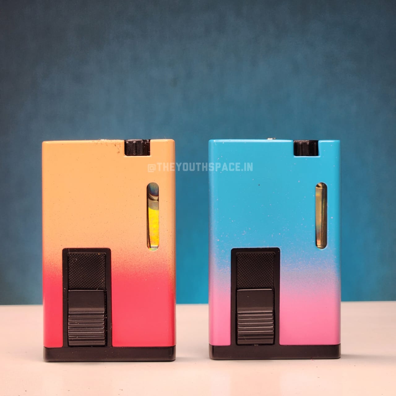 Dual tone Red Flame Jet Ignition Lighter (Metallic)