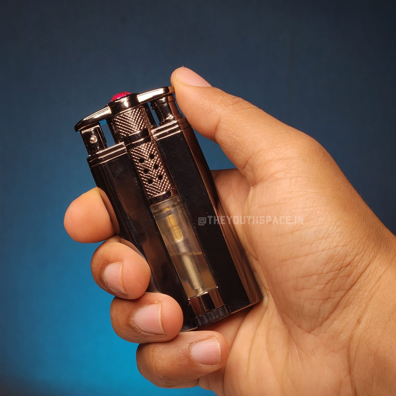 Heavy Block Burner Jet Flame Lighter (Metallic)