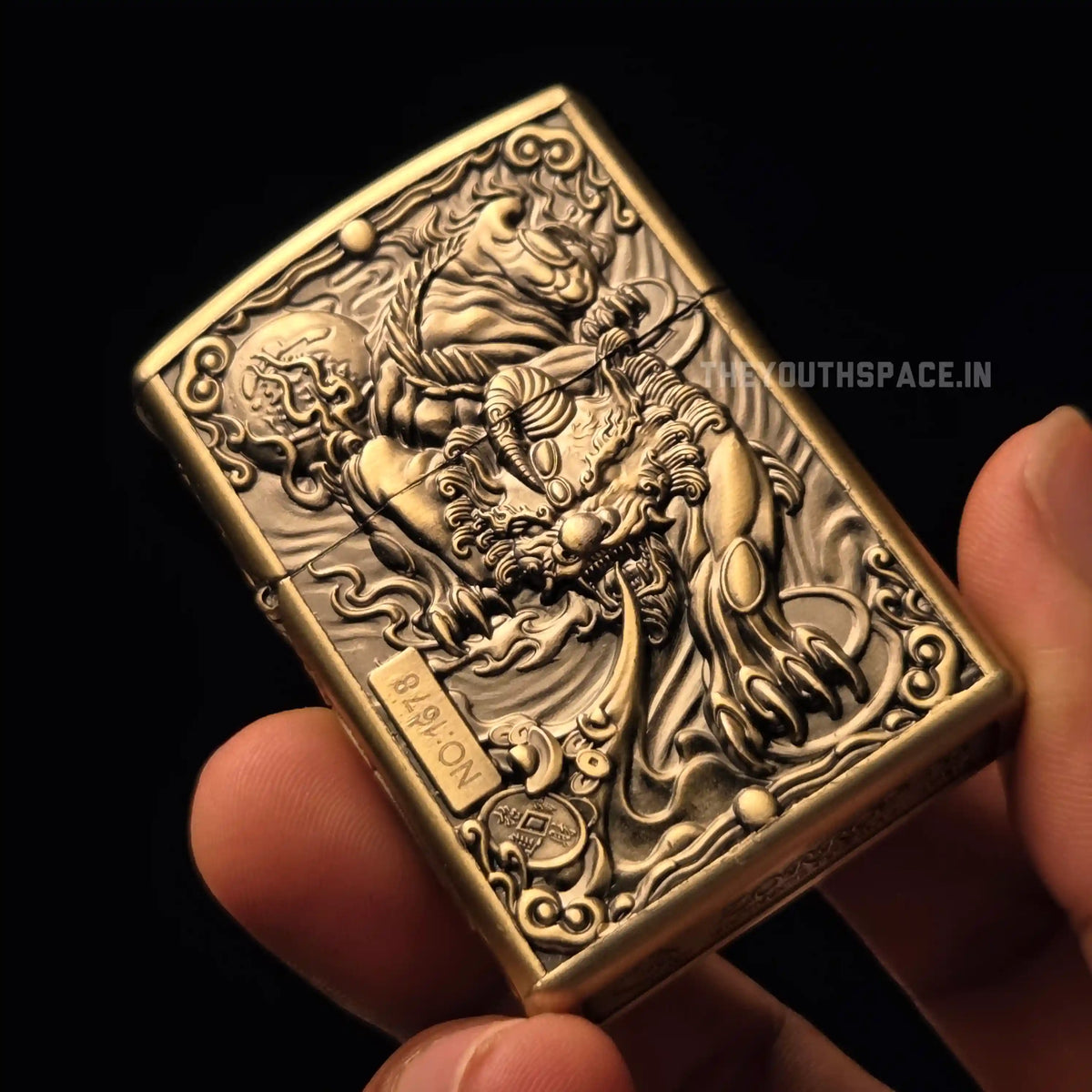 Zorro Ultimate Justice Brass 3D Carved Heavy Armor Mythical Guardian Creature Lighter