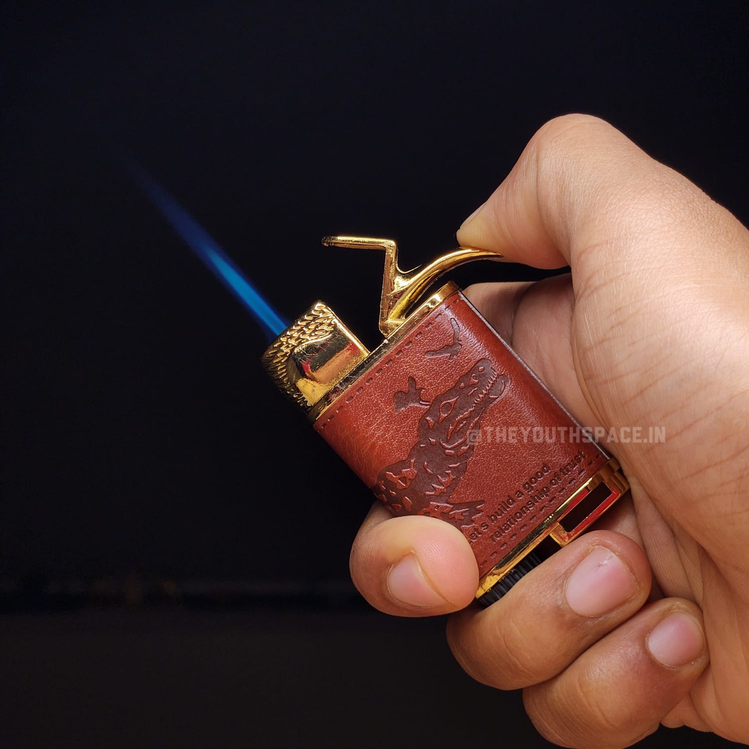 Cigar Styled Jet Flame Lighter (Metallic)