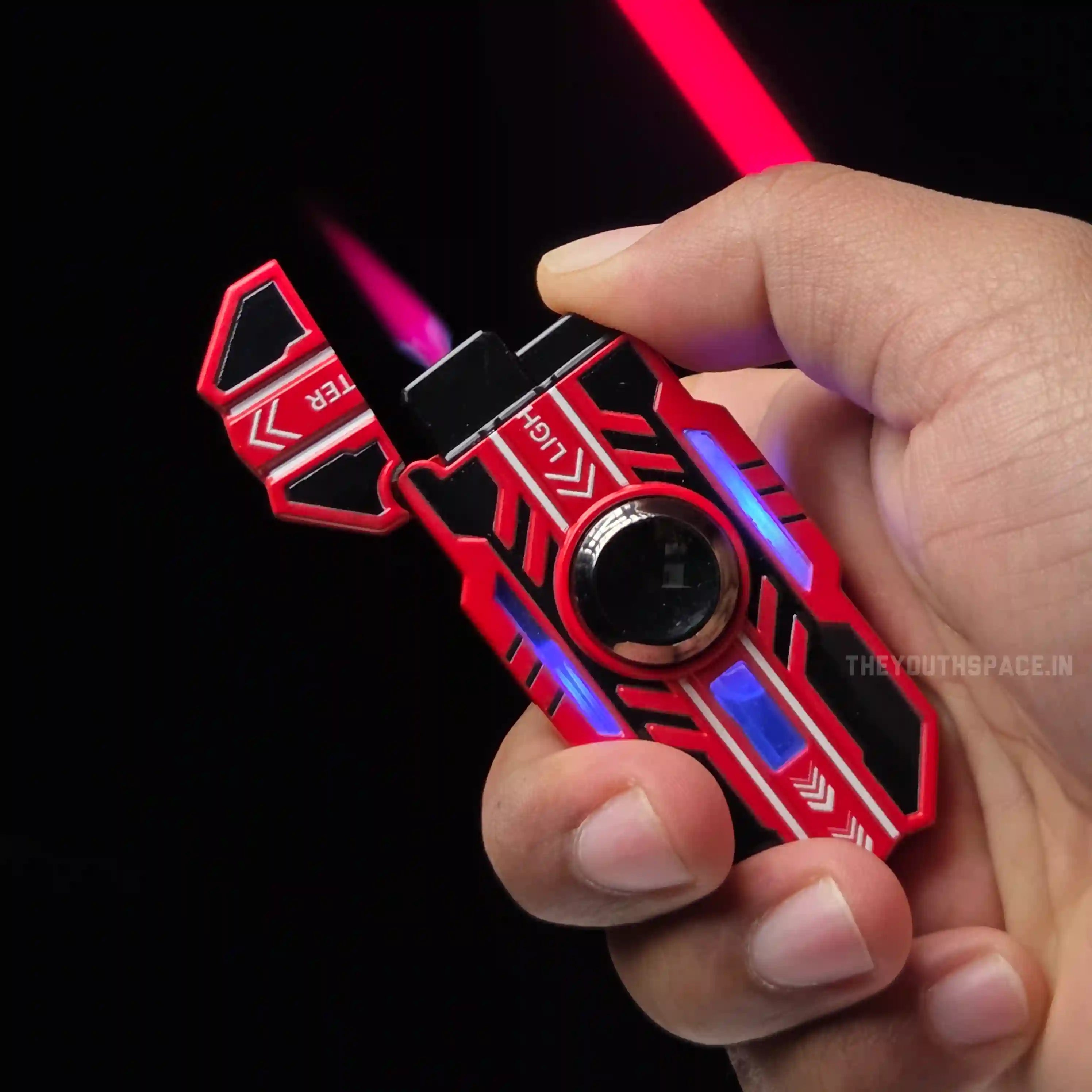 Mecha Fidget Spinner Luminous Jet Lighter